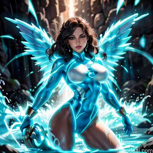 related ai porn images free for Israel Jewish Superhero Bodybuilder Busty Abs Powering Up Heat Vision Regal Neon Lights Clothes: Blue Has Wings Muscular Curly Hair Shower