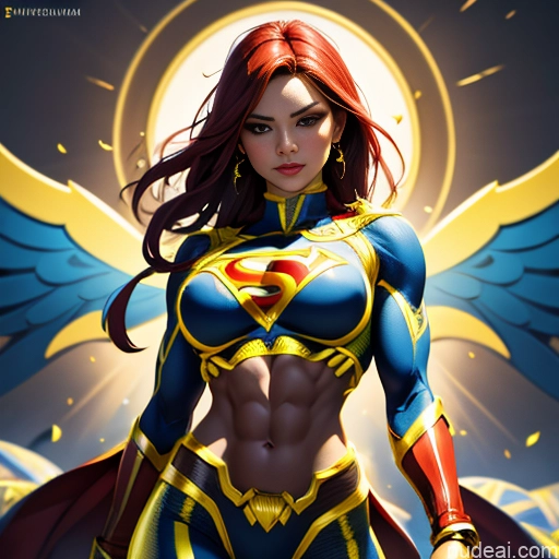 related ai porn images free for Superhero Busty Abs Muscular Superheroine Ukraine Neon Lights Clothes: Yellow