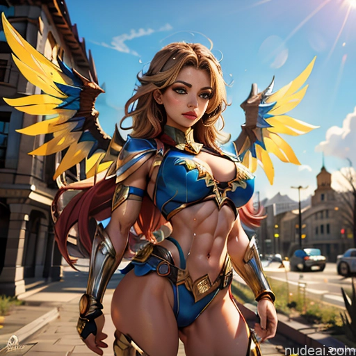 related ai porn images free for Superhero Busty Abs Muscular Ukraine Superheroine Has Wings