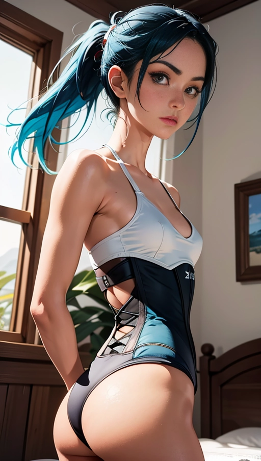 related ai porn images free for One Skinny Small Tits Small Ass 18 Serious Blue Hair Ponytail White Soft Anime Bedroom Beach Volleyball Corset Short Shorts