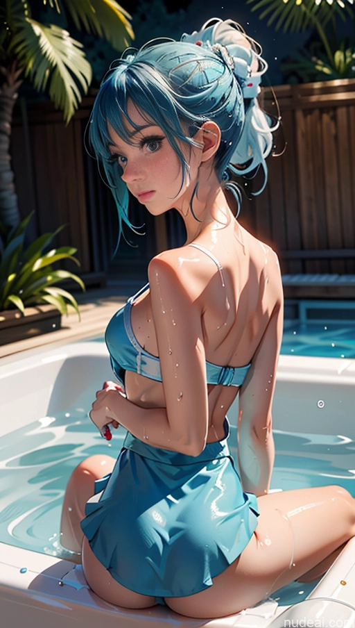 related ai porn images free for One Skinny Small Tits Small Ass 18 Blue Hair Ponytail White Soft Anime Hot Tub Bathing Better Swimwear Beach Tutu