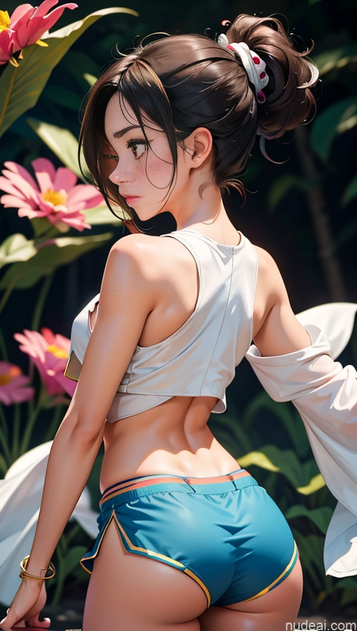 related ai porn images free for One Sorority Skinny Perfect Boobs Small Ass 20s Sad Shocked Brunette Ponytail White Soft Anime Back View Crop Top Sari Short Shorts