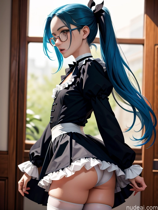 related ai porn images free for Skinny Small Ass Small Tits Glasses Short Fairer Skin 20s Blue Hair Thigh Socks Close-up View Bows Choker White Stockings Pigtails Shocked Victorian Witch Long Skirt