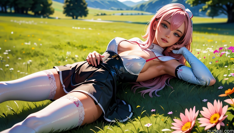 related ai porn images free for Lingerie Model One Perfect Boobs Perfect Body 18 Pink Hair Straight White Crisp Anime Maid Seductive Micro Skirt Front View Stockings Fantasy Armor Bending Over Meadow