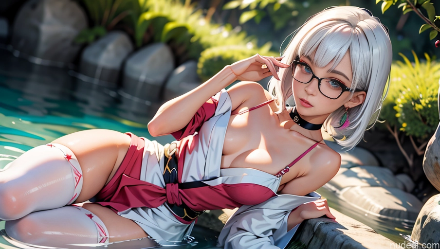 related ai porn images free for Woman One Skinny Long Legs 20s Seductive White Hair Bangs Japanese Thigh Socks Kimono Choker Glasses Onsen Crisp Anime Beautiful Mini Skirt Busty