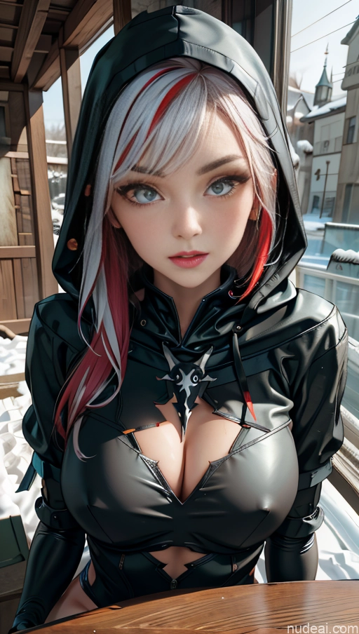 Athlete Perfect Boobs Close-up View Cultist Hood Sexy Cosplay Costume (realistic) V3 Hungarian Snow