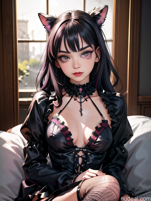 Front View 18 Soft Anime Woman Hentai Lingerie Goth Gals V1 POV Focus Sex