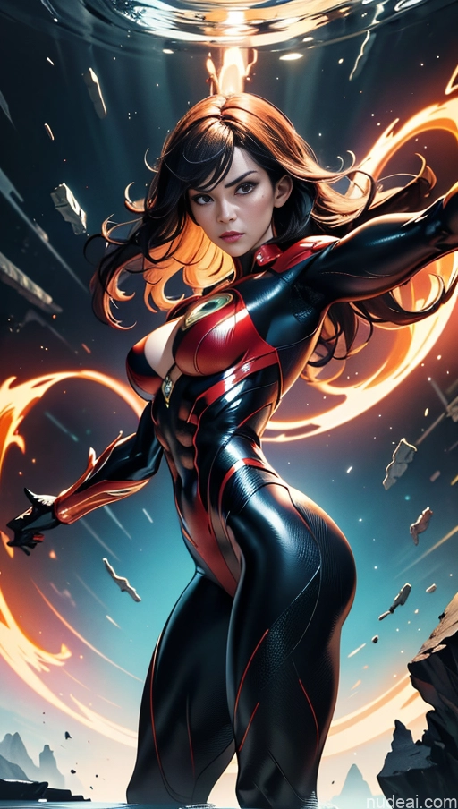 related ai porn images free for Several Busty Muscular Abs Perfect Body Bright Lighting Surrealist Hell Superhero Superheroine Dynamic View Powering Up