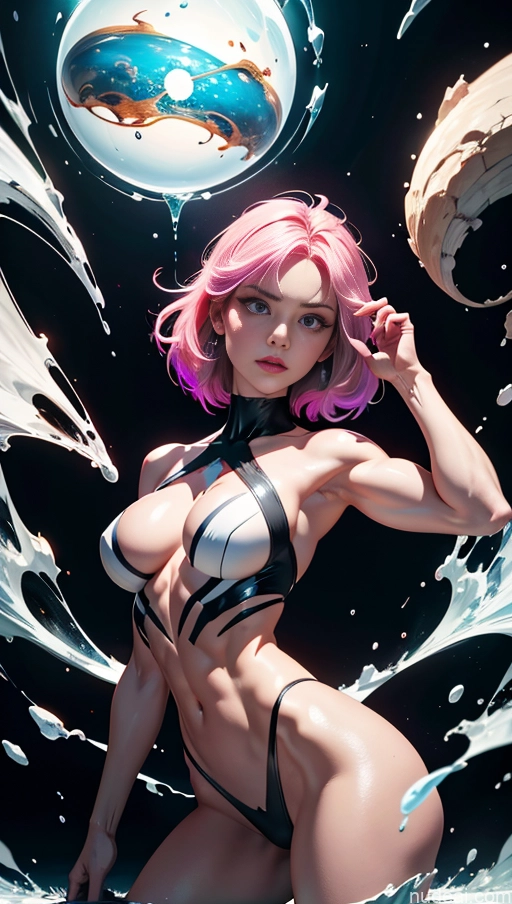 related ai porn images free for Several Busty Muscular Abs Perfect Body Bright Lighting Surrealist Bodybuilder Hell Spider-Gwen