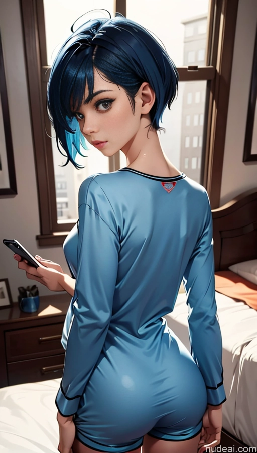 related ai porn images free for 18 Asian Skinny Small Ass Small Tits Pajamas Bedroom Pixie Blue Hair Mirror Selfie