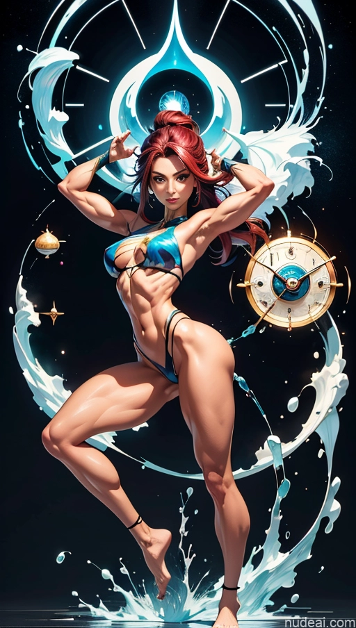 related ai porn images free for Muscular Abs Busty Several Perfect Body Persian Surrealist Superhero Bodybuilder Powering Up