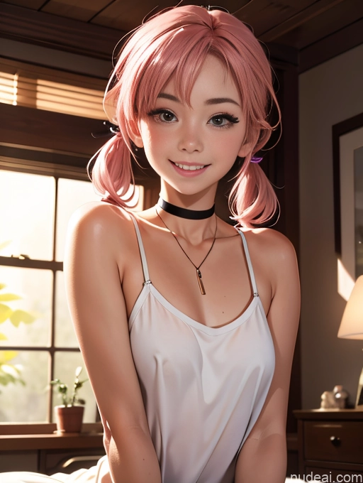 related ai porn images free for Woman One Chubby Short Small Tits 18 Happy Pink Hair Pigtails Latina Bedroom Front View Choker Casual Crisp Anime