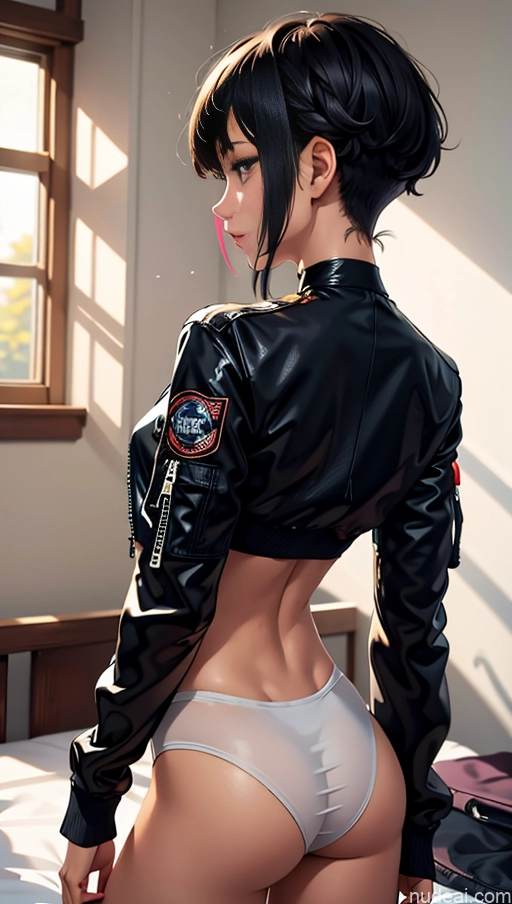 ai nude image of pics of Sorority Small Tits Small Ass Skinny 18 Pixie Asian Choker Stylish Bomber Transparent Bedroom Back View