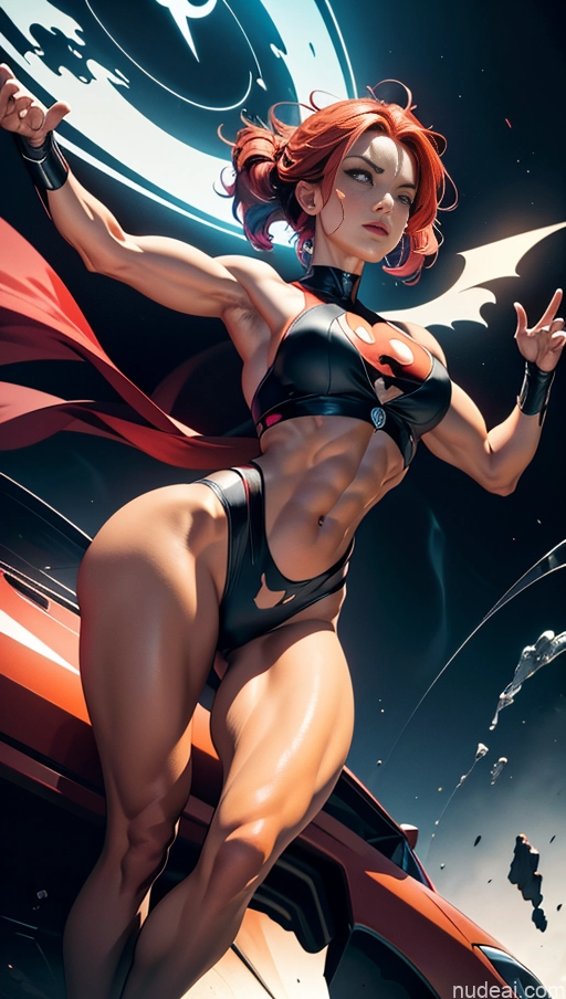 related ai porn images free for Several Perfect Boobs Muscular Abs Car Dynamic View Powering Up Bodybuilder Surrealist Batwoman