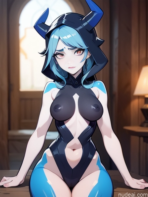 related ai porn images free for Futuristic Skin Detail (beta) Close-up View Chemise Blue Hair Cultist Hood Pose 不小心摔倒 Fallen_down