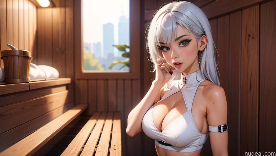 related ai porn images free for Model Beautiful Perfect Body 20s White Hair Sauna Detailed Sexy Face Asian School Uniform, Cleavage Cutout, Clothing Cutout, Pleated Skirt, Thighhighs Woman, Sucking A Cock Perfect Boobs