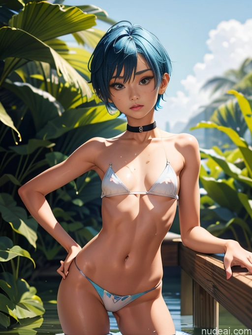 related ai porn images free for Sorority Asian Stylish Tanned Skin Oiled Body Pixie Blue Hair Choker Long Legs Short Small Tits Beautiful Partially Nude 18 Skinny Small Ass