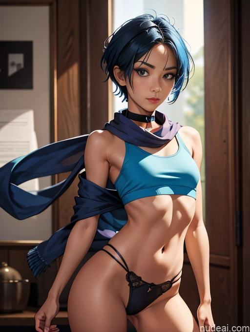 related ai porn images free for Sorority Asian Tanned Skin Oiled Body Pixie Blue Hair Choker Long Legs Short Beautiful 18 Small Tits Scarf Steampunk Tank Top Panties Skinny Small Ass