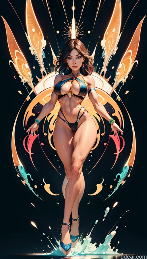 related ai porn images free for Sari Several Powering Up Surrealist Dynamic View Abs Muscular Busty Bodybuilder Garter Belts