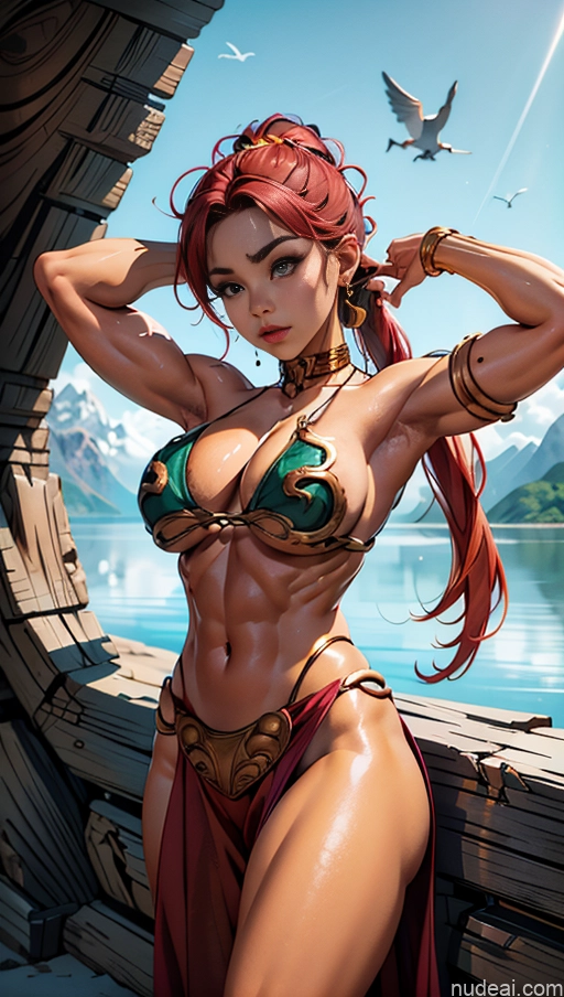 related ai porn images free for Sari Several Powering Up Surrealist Dynamic View Abs Muscular Busty Bodybuilder Slavekini, Aka Slave Leia Outfit