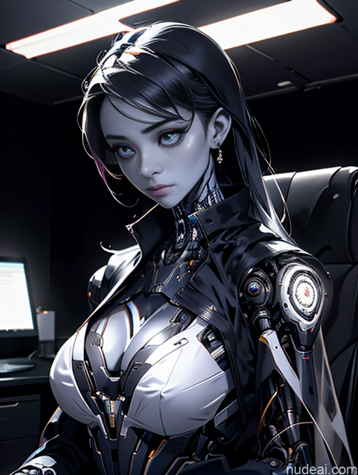 related ai porn images free for Cyborg Alternative Dark Lighting Jewelry Secretary Suit Office 18 Seductive Serious Busty Cyberpunk Graphics Cleavage Futuristicbot V2