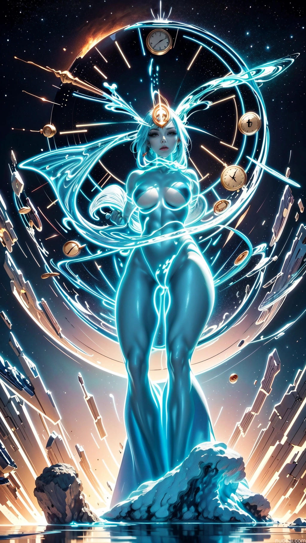 related ai porn images free for Bodybuilder Several Busty Muscular Abs Surrealist Superhero Israel Powering Up Neon Lights Clothes: Blue