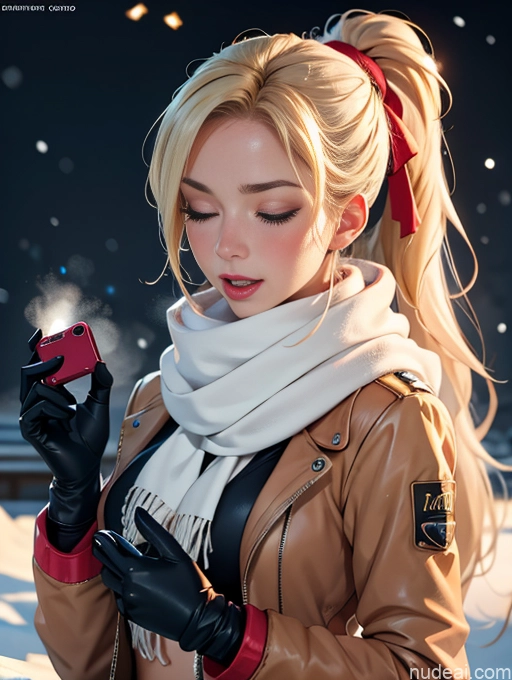 related ai porn images free for Woman One Perfect Boobs Beautiful Perfect Body Abs Lipstick 18 Blonde Gaming Ponytail Gloves Scarf Snow Orgasm Underwear