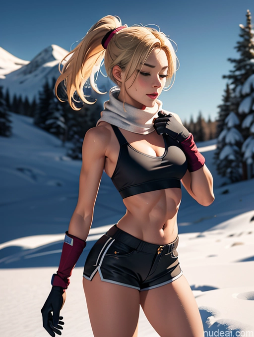 related ai porn images free for Woman One Perfect Boobs Beautiful Perfect Body Abs Lipstick 18 Blonde Gaming Ponytail Gloves Scarf Snow Orgasm Short Shorts Sports Bra