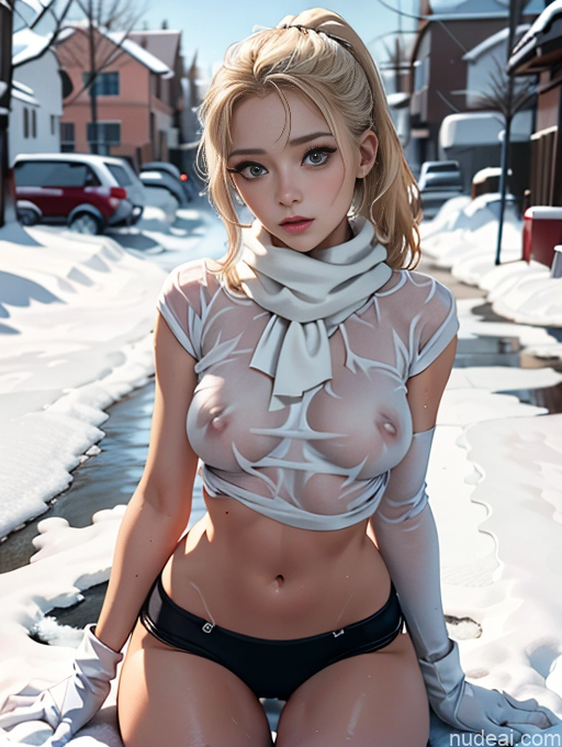 related ai porn images free for Perfect Boobs Perfect Body Skinny Beautiful 18 Blonde Big Ass Ponytail Woman One Snow Gloves Scarf Wet T-Shirt Biting Lip POV Focus Sex