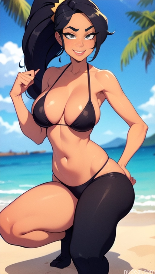 related ai porn images free for One Tall Long Legs Beautiful Crisp Anime Front View Bikini Beach Simple 20s Tanned Skin Woman Perfect Body Ponytail Happy Muscular Perfect Boobs Greek Black Hair