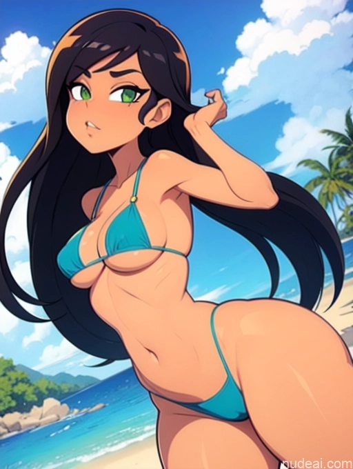 related ai porn images free for Model Busty Beautiful Perfect Boobs Thick Chubby Big Hips Long Legs Tall Tanned Skin 30s Seductive Black Hair Long Hair Brazilian Crisp Anime Beach Front View T-pose Bikini