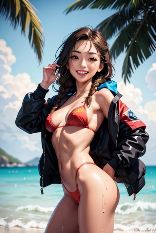 related ai porn images free for Woman 18 Short Perfect Boobs Small Tits Small Ass Perfect Body Oiled Body Laughing Happy Brunette Braided Korean Front View Jacket