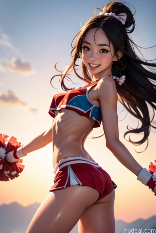 related ai porn images free for Woman 18 Short Perfect Boobs Small Tits Small Ass Perfect Body Oiled Body Laughing Happy Brunette Braided Korean Front View Cheerleader