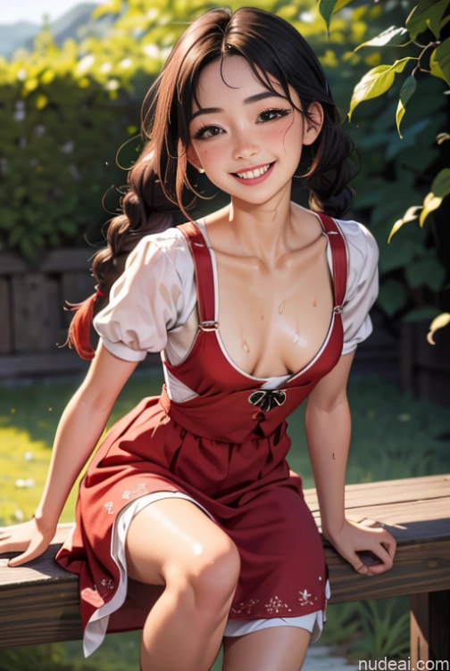 related ai porn images free for Woman 18 Short Perfect Boobs Small Tits Small Ass Perfect Body Oiled Body Laughing Happy Brunette Braided Korean Front View Dirndl