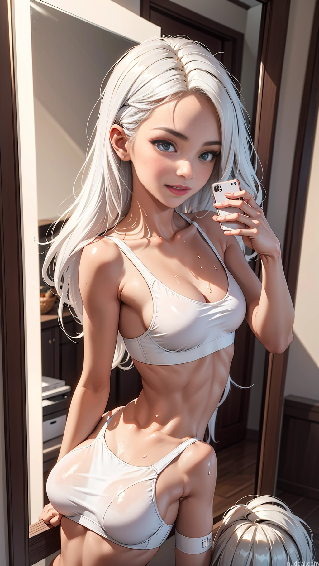 related ai porn images free for Athlete Perfect Boobs Skinny Abs 18 Sexy Face Long Hair Mirror Selfie Bright Lighting Detailed Small Tits Thong Sports Bra Cleavage White Hair Straddling Small Ass Oiled Body Beautiful Happy