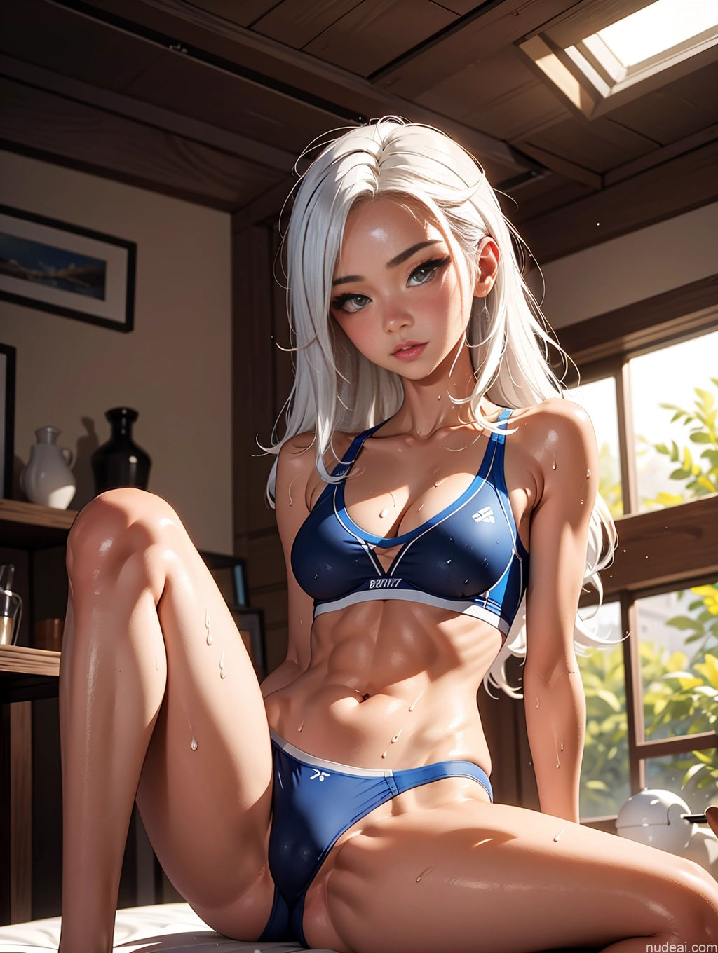 related ai porn images free for Athlete Perfect Boobs Skinny Abs 18 Sexy Face Long Hair Bright Lighting Detailed Small Tits Thong Sports Bra Cleavage White Hair Small Ass Oiled Body Beautiful Front View Crisp Anime Spreading Legs