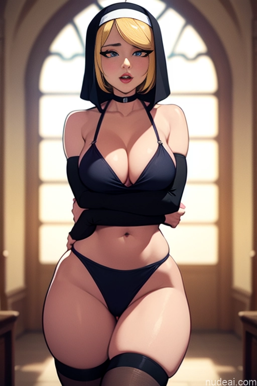 related ai porn images free for Lingerie Model Busty Perfect Boobs Beautiful Small Ass Thick Big Hips Long Legs Tall Perfect Body Fairer Skin 30s Serious Blonde Bobcut German Church Choker Maid Microkini Nun Ahegao T-pose