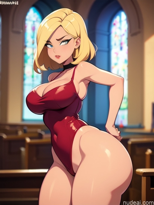 related ai porn images free for Woman Busty Perfect Boobs Beautiful Big Ass Thick Tall Perfect Body Long Legs 20s Serious Blonde Bobcut German Church Devil