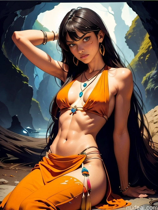 related ai porn images free for Tanned Skin Sad Seductive Bangs Native American Cave On Back Long Skirt Tribal Jewelry Alternative GZCfinal Art By Boris Vallejo Boris Vallejo Art Style Fr4z3tt4